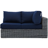 Modway Furniture Summon Outdoor Patio Sunbrella® Right Arm Loveseat Canvas Navy 57.5 x 36 x 26 - 33.5