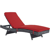 Modway Furniture Summon Outdoor Patio Sunbrella® Chaise Canvas Red 79.5 x 28.5 x 15.5 - 37.5