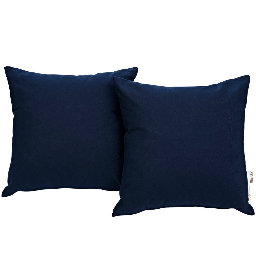 Modway Furniture Summon 2 Piece Outdoor Patio Throw Pillow Set by Modway – Durable, All-Weather Comfort for Your Space Navy EEI-2002-NAV