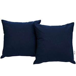 Modway Furniture Summon 2 Piece Outdoor Patio Throw Pillow Set by Modway – Durable, All-Weather Comfort for Your Space Navy EEI-2002-NAV