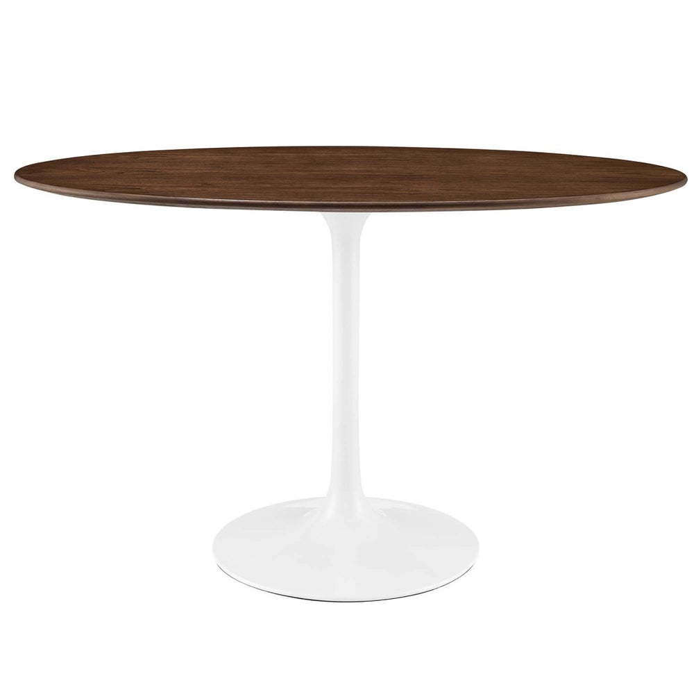 Modway Furniture Lippa 48" Oval Walnut Dining Table - Mid-Century Modern Elegance for Stylish Entertaining & Dining EEI-2019-WAL