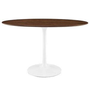 Modway Furniture Lippa 48" Oval Walnut Dining Table - Mid-Century Modern Elegance for Stylish Entertaining & Dining EEI-2019-WAL