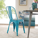 Modway Furniture Promenade Side Chair Turquoise 17 x 20 x 34