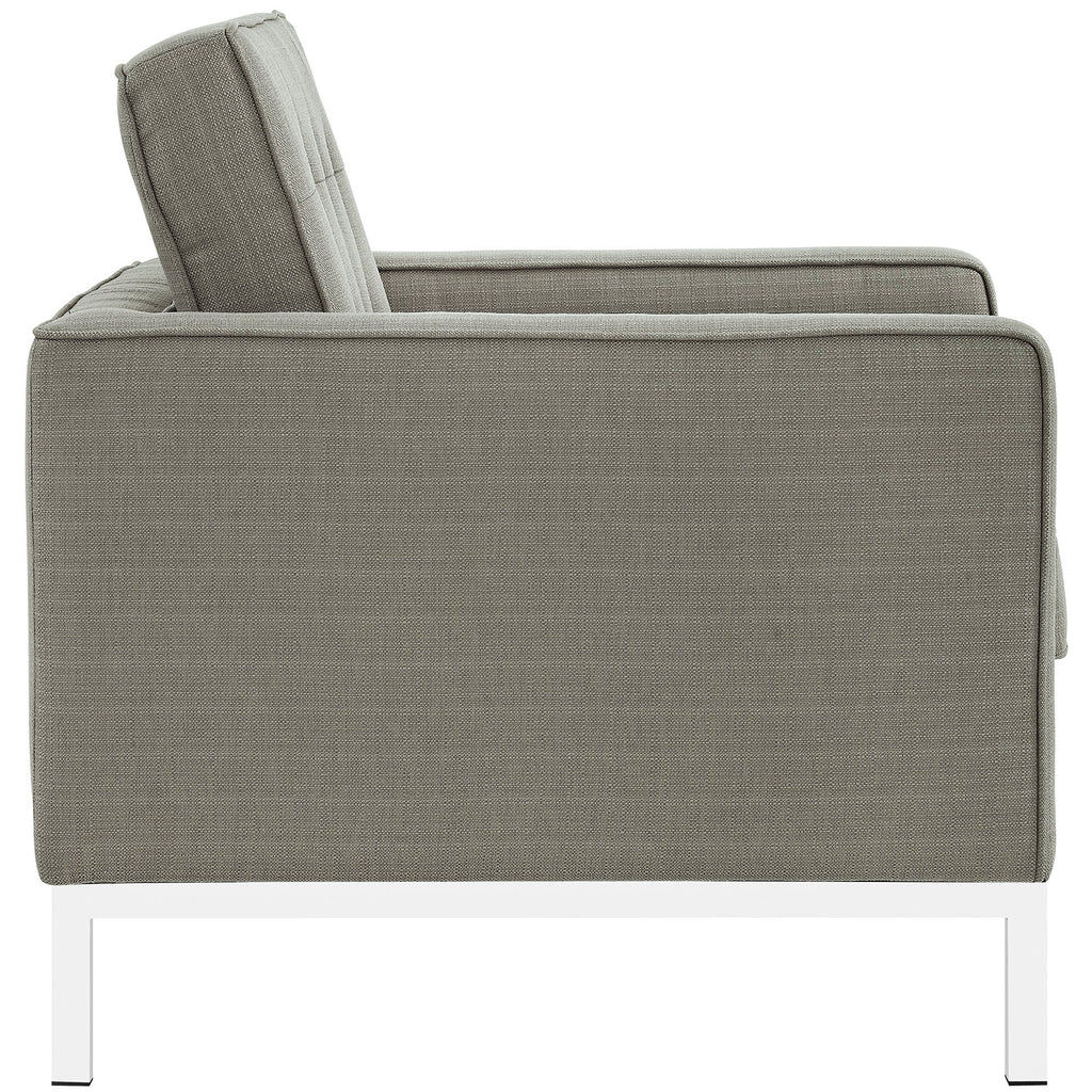 Modway Furniture Loft Upholstered Fabric Armchair Granite 31 x 31 x 32