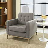Modway Furniture Loft Upholstered Fabric Armchair Granite 31 x 31 x 32