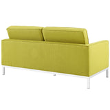 Modway Furniture Loft Upholstered Fabric Loveseat Wheatgrass 31 x 63 x 32