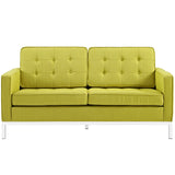 Modway Furniture Loft Upholstered Fabric Loveseat Wheatgrass 31 x 63 x 32