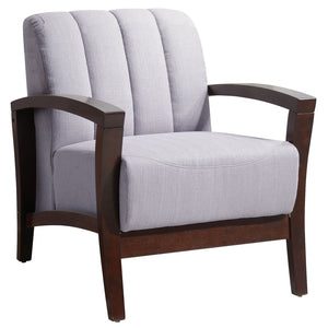 Modway Furniture Enamor Upholstered Fabric Armchair Walnut Gray 32.5 x 27.5 x 32.5