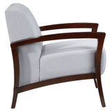 Modway Furniture Enamor Upholstered Fabric Armchair Walnut Gray 32.5 x 27.5 x 32.5
