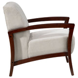 Modway Furniture Enamor Upholstered Fabric Armchair Walnut Taupe 32.5 x 27.5 x 32.5