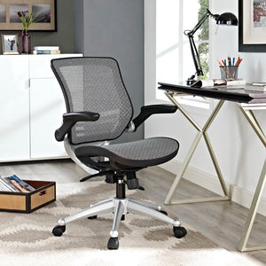Modway Furniture Edge All Mesh Office Chair - Ergonomic Comfort & Breathable Design for Home and Office Use EEI-2064-GRY