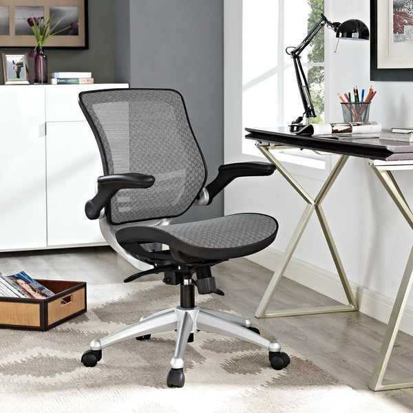 Modway Furniture Edge All Mesh Office Chair - Ergonomic Comfort & Breathable Design for Home and Office Use EEI-2064-GRY