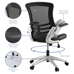 Modway Furniture Attainment Ergonomic Office Chair - Enhance Posture, Comfort & Productivity with Breathable Mesh Design Black EEI-210-BLK
