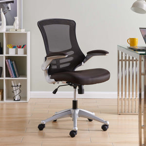 Modway Furniture Attainment Ergonomic Office Chair - Enhance Posture, Comfort & Productivity with Breathable Mesh Design Brown EEI-210-BRN