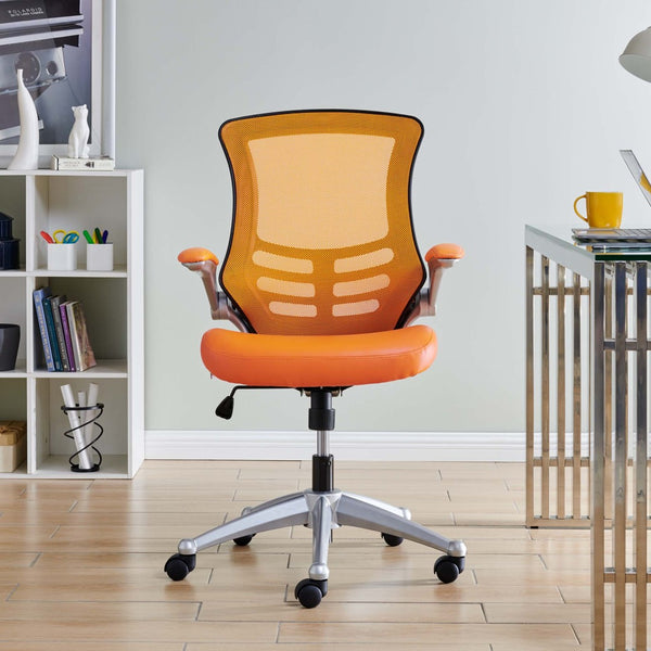 Modway Furniture Attainment Ergonomic Office Chair - Enhance Posture, Comfort & Productivity with Breathable Mesh Design Orange EEI-210-ORA