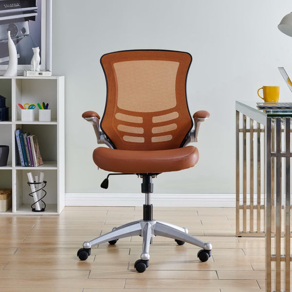 Modway Furniture Attainment Ergonomic Office Chair - Enhance Posture, Comfort & Productivity with Breathable Mesh Design Tan EEI-210-TAN