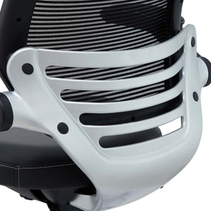 Modway Furniture Edge Drafting Chair by Modway - Ergonomic Stool with Lumbar Support for Comfort & Productivity Black EEI-211-BLK