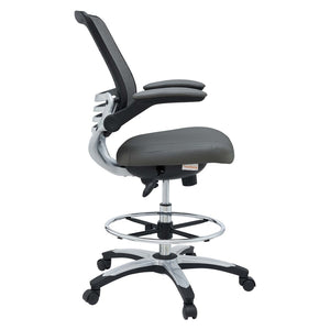 Modway Furniture Edge Drafting Chair by Modway - Ergonomic Stool with Lumbar Support for Comfort & Productivity Gray EEI-211-GRY