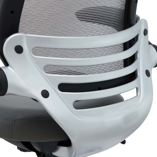 Modway Furniture Edge Drafting Chair by Modway - Ergonomic Stool with Lumbar Support for Comfort & Productivity Gray EEI-211-GRY