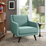 Modway Furniture Verve Upholstered Fabric Armchair Laguna 36 x 30.5 x 34.5