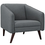 Modway Furniture Slide Upholstered Fabric Armchair Gray 31.5 x 33.5 x 30.5