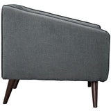 Modway Furniture Slide Upholstered Fabric Armchair Gray 31.5 x 33.5 x 30.5
