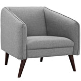 Modway Furniture Slide Upholstered Fabric Armchair LightGray 31.5 x 33.5 x 30.5