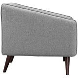 Modway Furniture Slide Upholstered Fabric Armchair LightGray 31.5 x 33.5 x 30.5