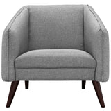 Modway Furniture Slide Upholstered Fabric Armchair LightGray 31.5 x 33.5 x 30.5