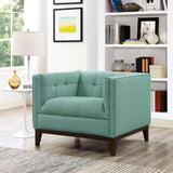 Modway Furniture Serve Upholstered Fabric Armchair Laguna 36 x 33.5 x 28