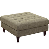 Modway Furniture Empress Upholstered Fabric Large Ottoman Oatmeal 35.5 x 35.5 x 17.5