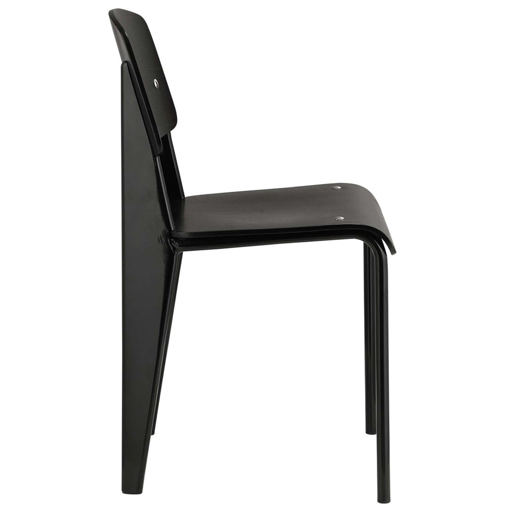Modway Furniture Cabin Dining Side Chair by Modway - Modern Comfort Meets Stylish Versatility for Any Space Black Black EEI-214-BLK-BLK