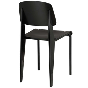 Modway Furniture Cabin Dining Side Chair by Modway - Modern Comfort Meets Stylish Versatility for Any Space Black Black EEI-214-BLK-BLK