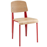 Modway Furniture Cabin Dining Side Chair Natural Red 16.5 x 19 x 32