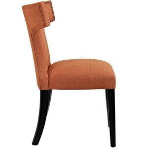 Modway Furniture Curve Fabric Dining Chair by Modway - Modern Hourglass Design with Nailhead Trim for Dining Spaces Orange EEI-2221-ORA