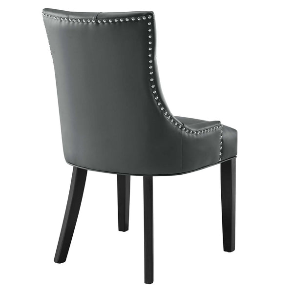 Modway Furniture Regent Tufted Vegan Leather Dining Chair - Elegant Design with Comfort & Style for Any Space Gray EEI-2222-GRY