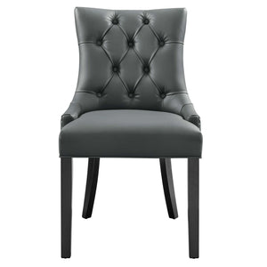 Modway Furniture Regent Tufted Vegan Leather Dining Chair - Elegant Design with Comfort & Style for Any Space Gray EEI-2222-GRY