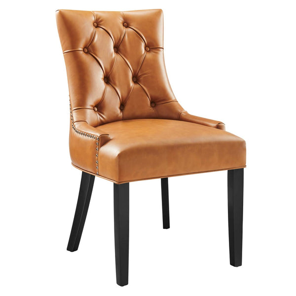 Modway Furniture Regent Tufted Vegan Leather Dining Chair - Elegant Design with Comfort & Style for Any Space Tan EEI-2222-TAN