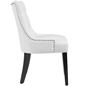 Modway Furniture Regent Tufted Vegan Leather Dining Chair - Elegant Design with Comfort & Style for Any Space White EEI-2222-WHI