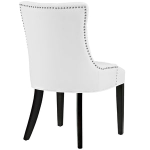 Modway Furniture Regent Tufted Vegan Leather Dining Chair - Elegant Design with Comfort & Style for Any Space White EEI-2222-WHI