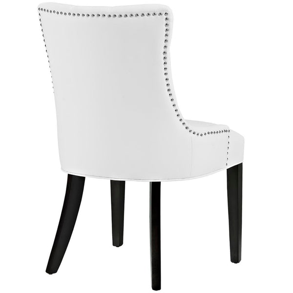Modway Furniture Regent Tufted Vegan Leather Dining Chair - Elegant Design with Comfort & Style for Any Space White EEI-2222-WHI