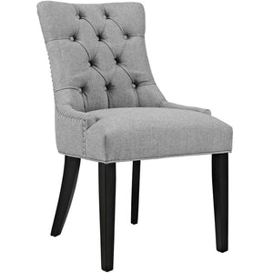 Modway Furniture Regent Tufted Fabric Dining Chair – Elegant Comfort with Timeless Style for Modern and Classic Spaces Light Gray EEI-2223-LGR