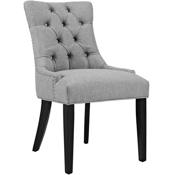 Modway Furniture Regent Tufted Fabric Dining Chair – Elegant Comfort with Timeless Style for Modern and Classic Spaces Light Gray EEI-2223-LGR