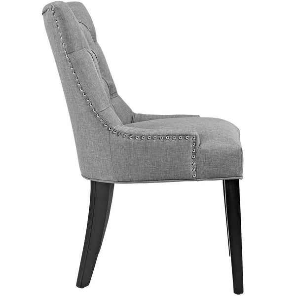 Modway Furniture Regent Tufted Fabric Dining Chair – Elegant Comfort with Timeless Style for Modern and Classic Spaces Light Gray EEI-2223-LGR