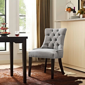 Modway Furniture Regent Tufted Fabric Dining Chair – Elegant Comfort with Timeless Style for Modern and Classic Spaces Light Gray EEI-2223-LGR