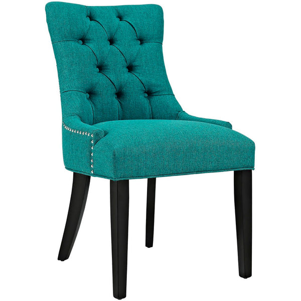 Modway Furniture Regent Tufted Fabric Dining Chair – Elegant Comfort with Timeless Style for Modern and Classic Spaces Teal EEI-2223-TEA