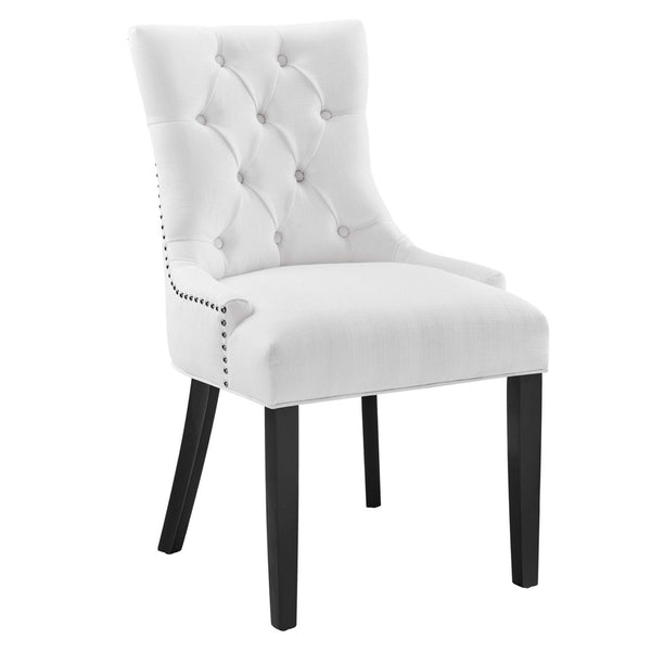 Modway Furniture Regent Tufted Fabric Dining Chair – Elegant Comfort with Timeless Style for Modern and Classic Spaces White EEI-2223-WHI