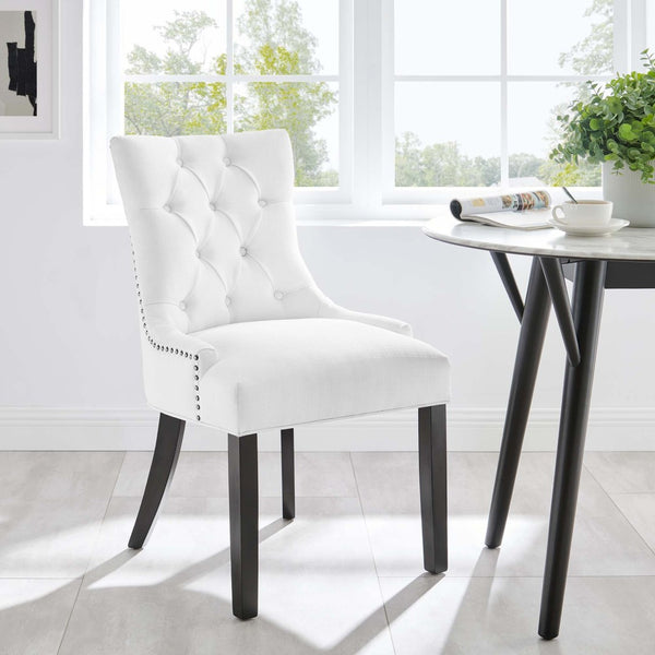 Modway Furniture Regent Tufted Fabric Dining Chair – Elegant Comfort with Timeless Style for Modern and Classic Spaces White EEI-2223-WHI