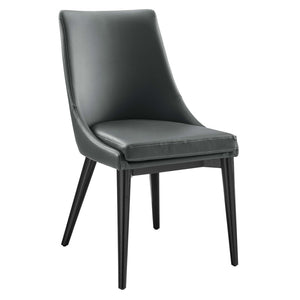 Modway Furniture Viscount Vegan Leather Dining Chair - Modern Minimalist Design with Comfort for Any Space Gray EEI-2226-GRY
