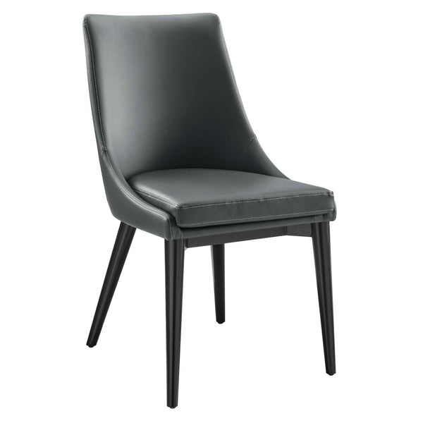 Modway Furniture Viscount Vegan Leather Dining Chair - Modern Minimalist Design with Comfort for Any Space Gray EEI-2226-GRY